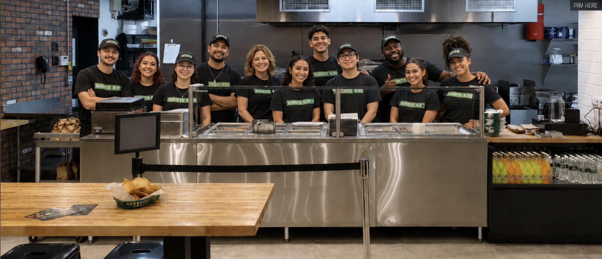 The Burrito BLVD team behind the serving counter